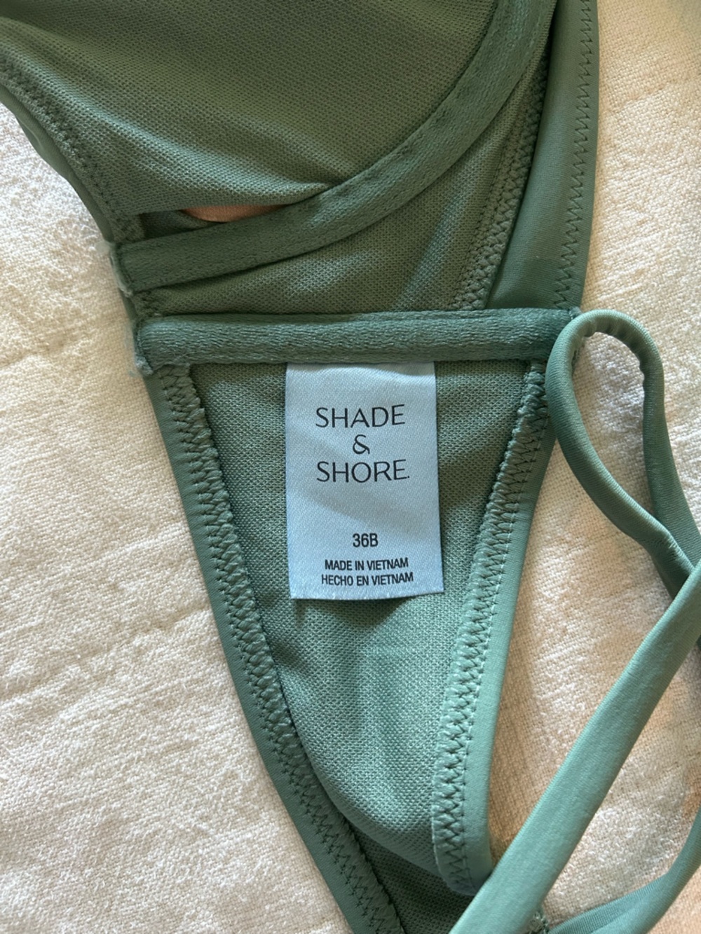 Shade & Shore Sage Green Tie-Side Bikini - Picture 4 of 8